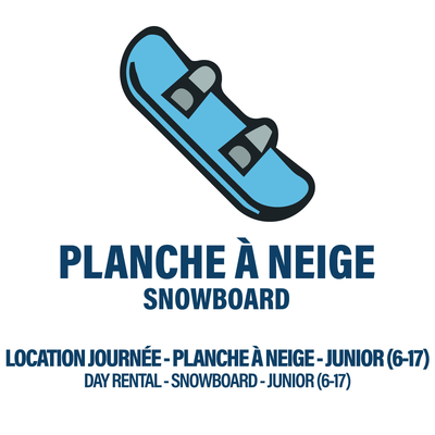 PLANCHE À NEIGE SEULEMENT - JUNIOR - LOCATION JOURNÉE (4H+)