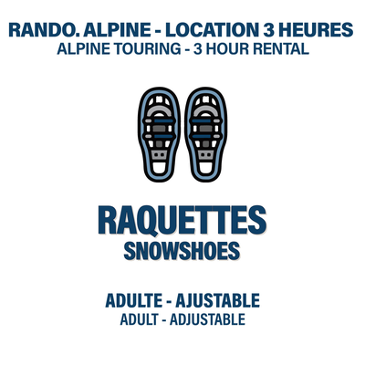 Location 4h Adulte - Raquettes AD/JR
