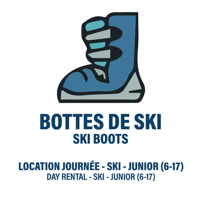 Location JOUR Junior - Bottes de Ski Seulement (BILLET NON-INCLUS)