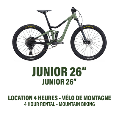 26'' (Junior) - Vélo de Montagne Double Suspension - Location 4h