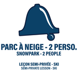AGES 6 AND UP - 2 PEOPLE - SEMI-PRIVATE SNOW PARK LESSON - SKI