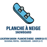 PLANCHE À NEIGE SEULEMENT - JUNIOR - LOCATION SAISON