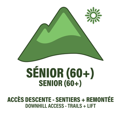 Sénior (60 ans +) - Billets Descente - Vélo de Montagne
