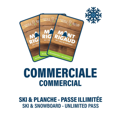 COMMERCIALE - PASSE DE SAISON ILLIMITÉE