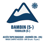 Toddler (5 years -) - Day Ski Ticket - Magic Carpet Access