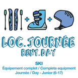 Location JOUR Junior - Équip. Complet Ski (BILLET NON-INCLUS)