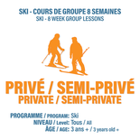 SOLD OUT - Private Ski Lessons - 8 Week Program