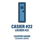 CASIER #22 - LOCATION SAISON