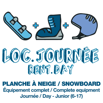 Junior Rental DAY - Complete Snowboard Equip. (TICKET NOT INCLUDED)