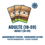 ADULTE (18 À 59 ANS) - PASSE DE SAISON RANDONNÉE ALPINE