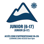 JUNIOR (6 À 17 ANS) - JOURNÉE (9H À 21H) - ACCÈS ZONE D’APPRENTISSAGE