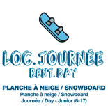Location JOUR Junior - Planche Seulement (BILLET NON-INCLUS)