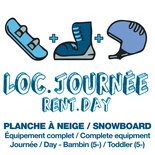 Toddler Rental DAY - Complete Snowboard Equip. (TICKET NOT INCLUDED)