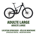 Large - Vélo de Montagne Double Suspension - Location Programme 7 Semaine Sprockids