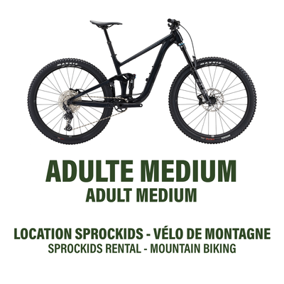Medium - Vélo de Montagne Double Suspension - Location Programme 7 Semaine Sprockids