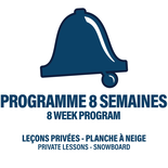 3 YEARS AND UP - PRIVATE 8-WEEK PROGRAM - SNOWBOARD