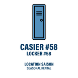 CASIER #58 - LOCATION SAISON