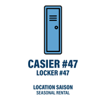 CASIER #47 - LOCATION SAISON