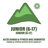 Junior (6 à 17 ans) - Billet Randonnée et Fitness + Remontée