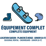 COMPLETE SNOWBOARD EQUIPMENT - JUNIOR - SEASONAL RENTAL