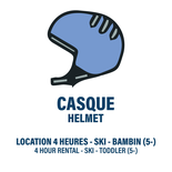 CASQUE DE SKI SEULEMENT - BAMBIN - LOCATION 4 HEURES (4H-)