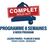 3 YEARS AND UP - PRIVATE 8-WEEK PROGRAM - SNOWBOARD