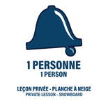 AGES 3 AND UP – 1 PERSON - PRIVATE LESSON – SNOWBOARD