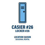CASIER #26 - LOCATION SAISON
