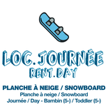 Toddler Rental DAY - Snowboard Only (TICKET NOT INCLUDED)