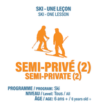 SKI - Semi Private Lesson (2 people)