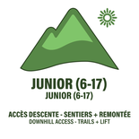 Junior (6 à 17 ans) - Billets Descente - Vélo de Montagne
