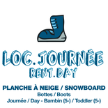 Toddler Rental DAY - Snowboard Boots Only (TICKET NOT INCLUDED)