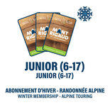 Junior (6-17 ans) - Passe de Saison Randonnée Alpine