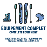 COMPLETE SKI EQUIPMENT - JUNIOR - SEASONAL RENTAL
