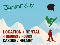 Location 4h Junior - Casque Seulement (BILLET NON-INCLUS)
