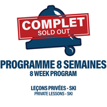 3 YEARS AND UP - PRIVATE 8 WEEK PROGRAM - SKI