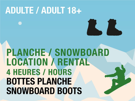 Junior Rental 4h - Snowboard Boots Only (TICKET NOT INCLUDED)