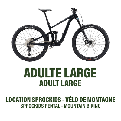 Large - Vélo de Montagne Double Suspension - Location Programme 7 Semaine Sprockids