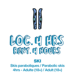 Location 4h Adulte - Skis Seulement (BILLET NON-INCLUS)