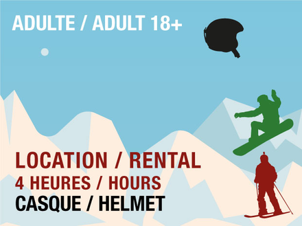 Adult Rental 4h - Helmet Only (TICKET NOT INCLUDED)