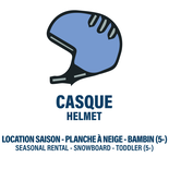 Location JOUR Bambin - Casque Seulement (BILLET NON-INCLUS)