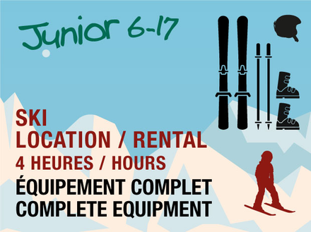 Junior Rental 4h - Complete Ski Equip. (TICKET NOT INCLUDED)