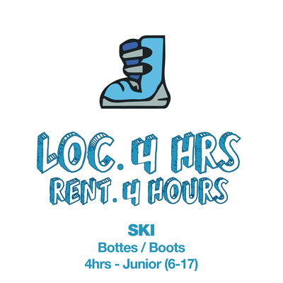 Junior Rental 4h - Ski Boots Only (TICKET NOT INCLUDED)
