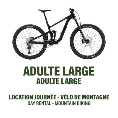 Large - Vélo de Montagne Double Suspension - Location Jour