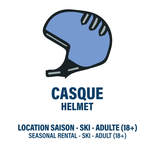 SKI HELMET ONLY - ADULT - SEASONAL RENTAL