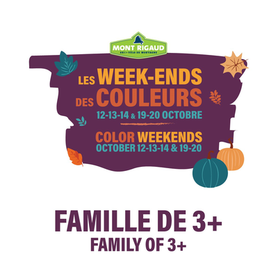 Entrée Plan Familial - Une journée - Week-ends des Couleurs