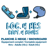 Adult Rental 4h - Complete Snowboard Equip. (TICKET NOT INCLUDED)