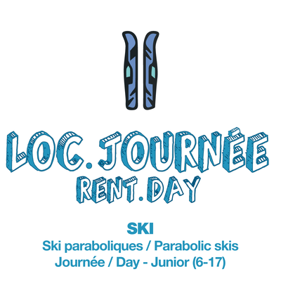 Junior Rental DAY - Skis Only (TICKET NOT INCLUDED)
