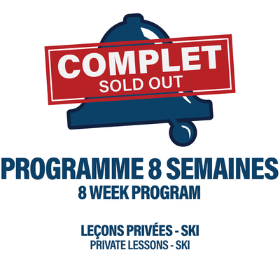 3 YEARS AND UP - PRIVATE 8 WEEK PROGRAM - SKI
