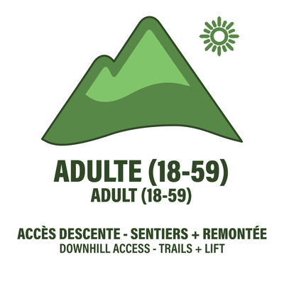 Adulte (18 à 59 ans) - Billets Descente - Vélo de Montagne